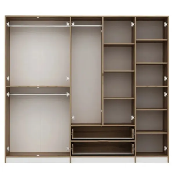 Dulap pentru haine Trendy Elina - 208 232 x 52 x 208 / LPAL / Walnut photo 3