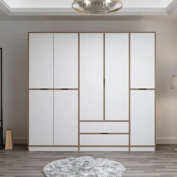 Dulap pentru haine Trendy Elina - 208 232 x 52 x 208 / LPAL / Walnut photo 4