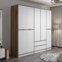 Dulap pentru haine Trendy Elina - 208 232 x 52 x 208 / LPAL / Walnut photo 5
