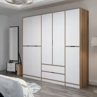 Dulap pentru haine Trendy Elina - 208 232 x 52 x 208 / LPAL / Walnut photo 6
