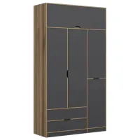 Dulap pentru haine Trendy Elina - 253 140 x 52 x 253 / LPAL / Walnut