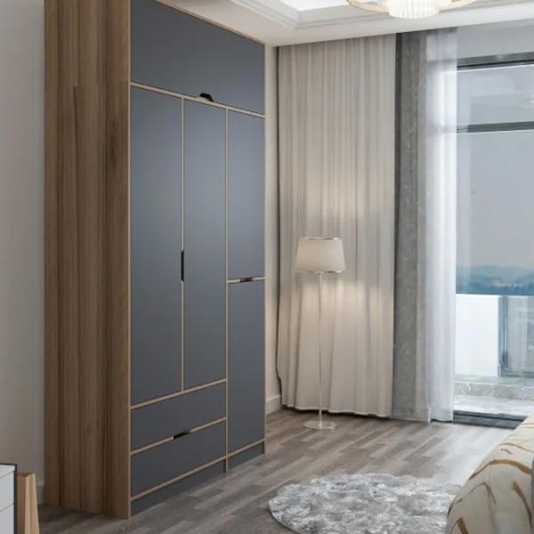 Dulap pentru haine Trendy Elina - 253 140 x 52 x 253 / LPAL / Walnut photo 6