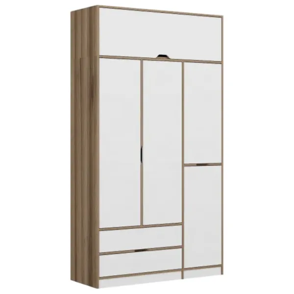 Dulap pentru haine Trendy Elina - 253 140 x 52 x 253 / LPAL / Walnut photo 1