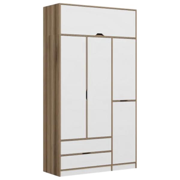 Dulap pentru haine Trendy Elina - 253 140 x 52 x 253 / LPAL / Walnut photo 1