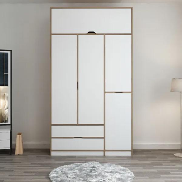 Dulap pentru haine Trendy Elina - 253 140 x 52 x 253 / LPAL / Walnut photo 3