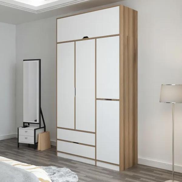 Dulap pentru haine Trendy Elina - 253 140 x 52 x 253 / LPAL / Walnut photo 6