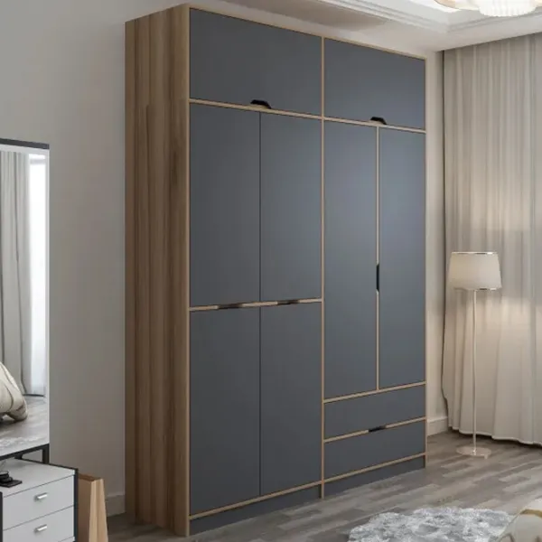 Dulap pentru haine Trendy Elina - 253 185 x 52 x 253 / LPAL / Walnut photo 5