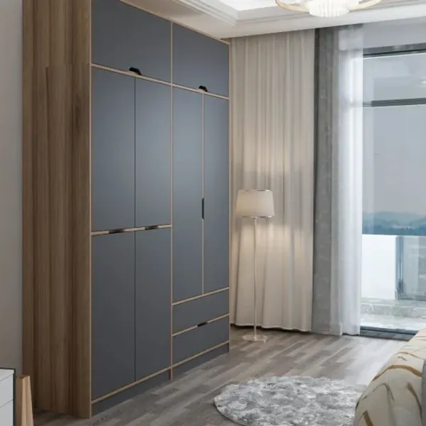 Dulap pentru haine Trendy Elina - 253 185 x 52 x 253 / LPAL / Walnut photo 7