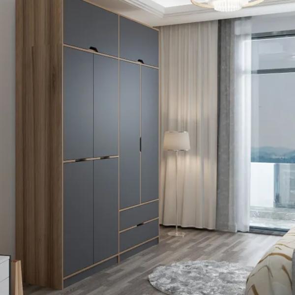 Dulap pentru haine Trendy Elina - 253 185 x 52 x 253 / LPAL / Walnut photo 7