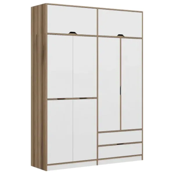 Dulap pentru haine Trendy Elina - 253 185 x 52 x 253 / LPAL / Walnut photo 1