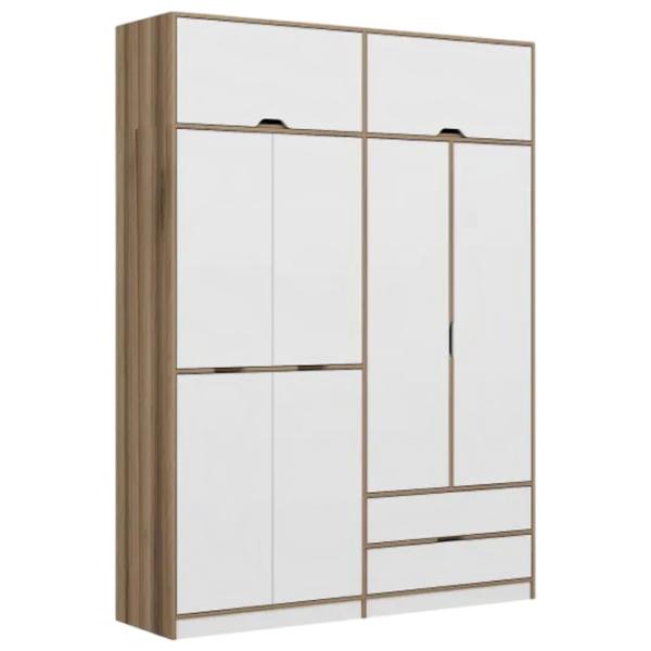 Dulap pentru haine Trendy Elina - 253 185 x 52 x 253 / LPAL / Walnut photo 1