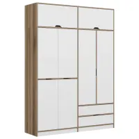 Dulap pentru haine Trendy Elina - 253 185 x 52 x 253 / LPAL / Walnut