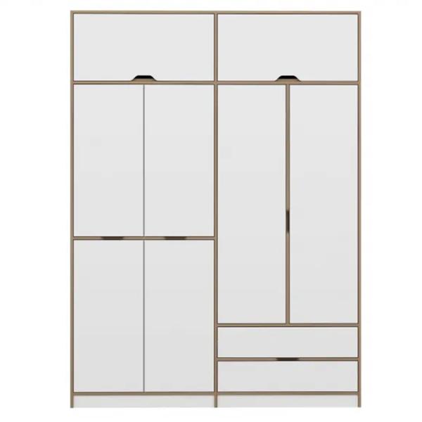 Dulap pentru haine Trendy Elina - 253 185 x 52 x 253 / LPAL / Walnut photo 2