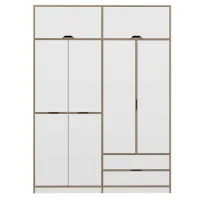 Dulap pentru haine Trendy Elina - 253 185 x 52 x 253 / LPAL / Walnut photo 2