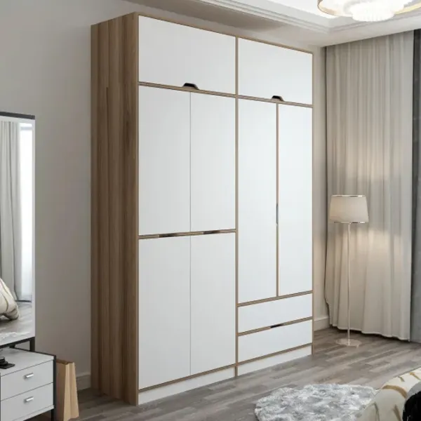 Dulap pentru haine Trendy Elina - 253 185 x 52 x 253 / LPAL / Walnut photo 4