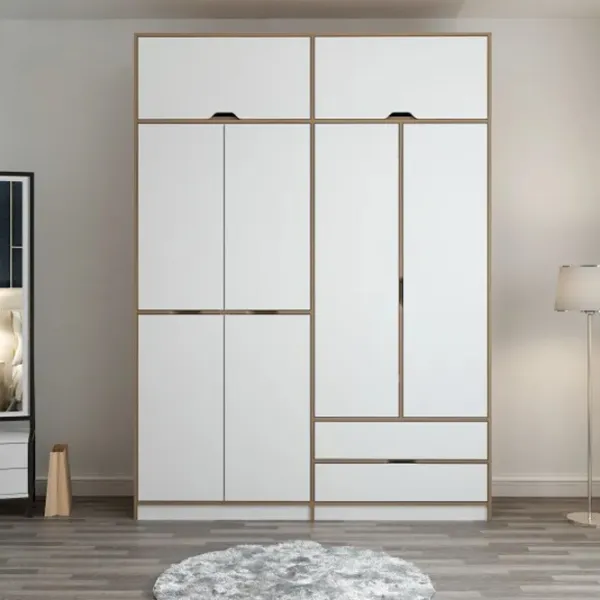 Dulap pentru haine Trendy Elina - 253 185 x 52 x 253 / LPAL / Walnut photo 5