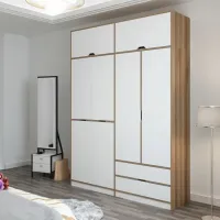Dulap pentru haine Trendy Elina - 253 185 x 52 x 253 / LPAL / Walnut photo 6