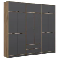 Dulap pentru haine Trendy Elina - 253 277 x 52 x 253 / LPAL / Walnut