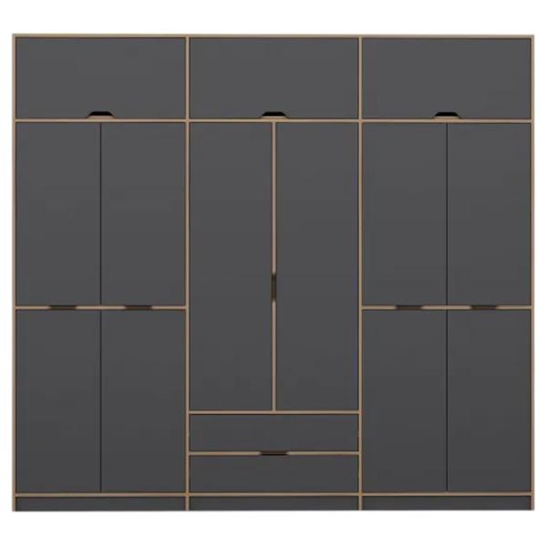 Dulap pentru haine Trendy Elina - 253 277 x 52 x 253 / LPAL / Walnut photo 2