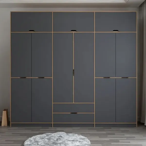Dulap pentru haine Trendy Elina - 253 277 x 52 x 253 / LPAL / Walnut photo 3