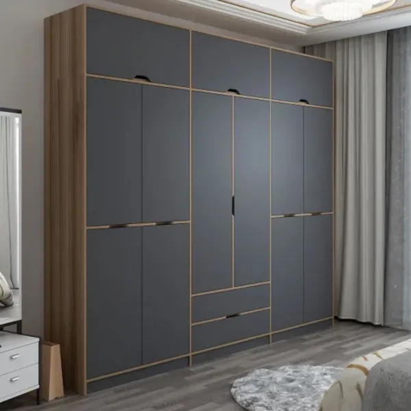 Dulap pentru haine Trendy Elina - 253 277 x 52 x 253 / LPAL / Walnut photo 4