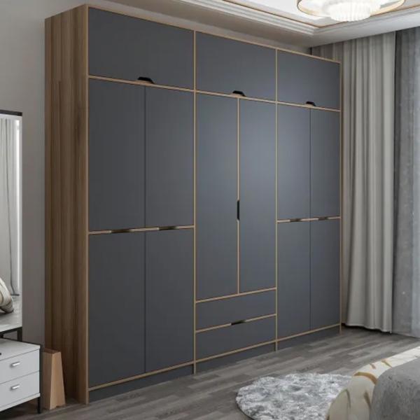 Dulap pentru haine Trendy Elina - 253 277 x 52 x 253 / LPAL / Walnut photo 4