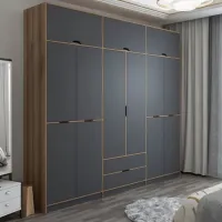 Dulap pentru haine Trendy Elina - 253 277 x 52 x 253 / LPAL / Walnut photo 4