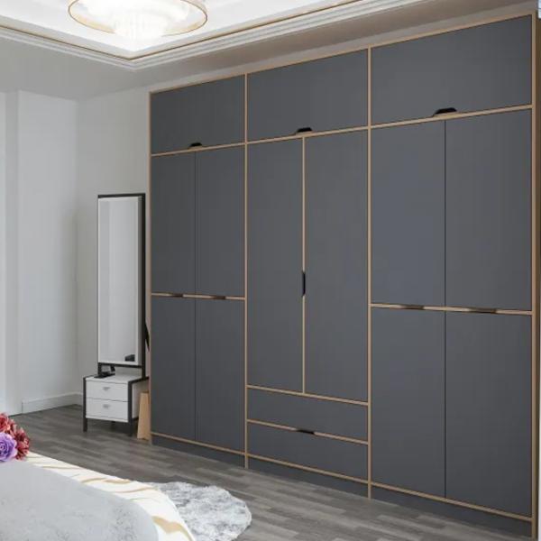 Dulap pentru haine Trendy Elina - 253 277 x 52 x 253 / LPAL / Walnut photo 5
