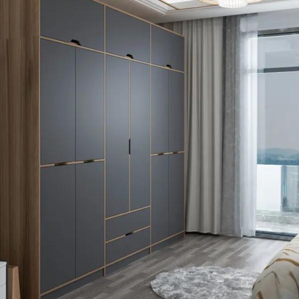 Dulap pentru haine Trendy Elina - 253 277 x 52 x 253 / LPAL / Walnut photo 6