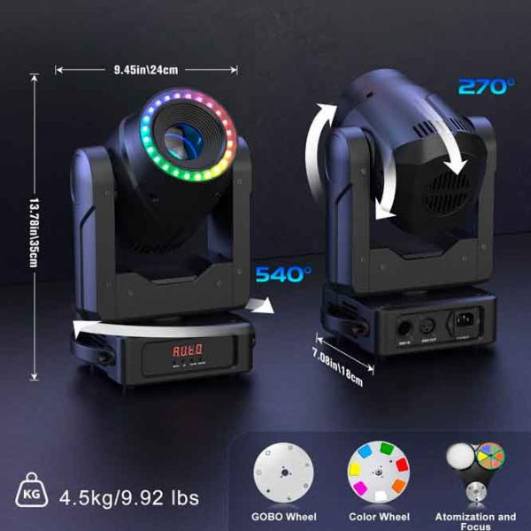 Proiector LED Bon Audio ZQ02360 Black /  photo 6