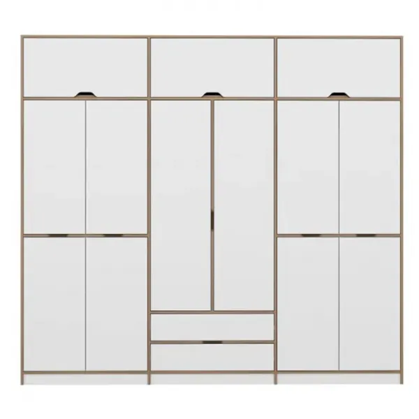 Dulap pentru haine Trendy Elina - 253 277 x 52 x 253 / LPAL / Walnut photo 2