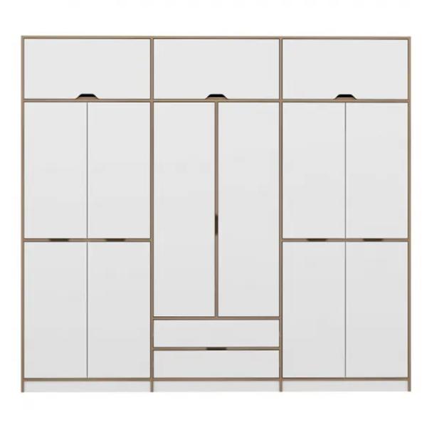Dulap pentru haine Trendy Elina - 253 277 x 52 x 253 / LPAL / Walnut photo 2