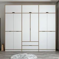 Dulap pentru haine Trendy Elina - 253 277 x 52 x 253 / LPAL / Walnut photo 3