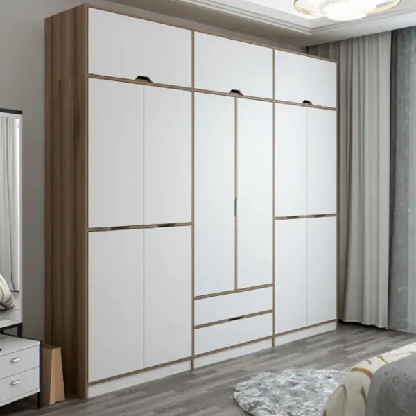 Dulap pentru haine Trendy Elina - 253 277 x 52 x 253 / LPAL / Walnut photo 4