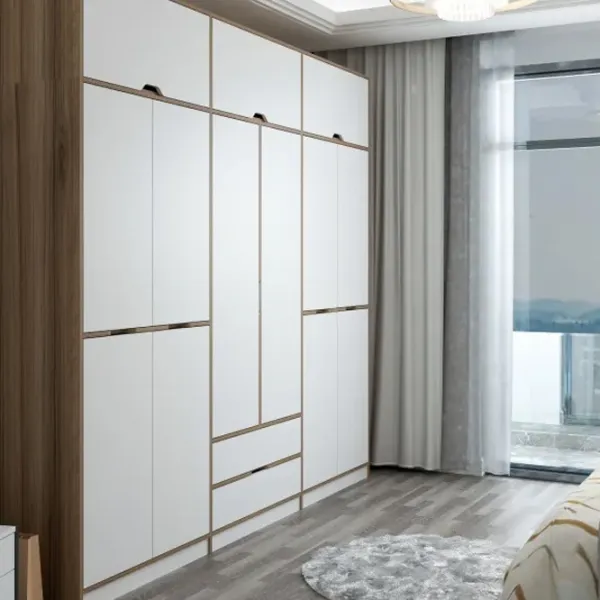Dulap pentru haine Trendy Elina - 253 277 x 52 x 253 / LPAL / Walnut photo 6