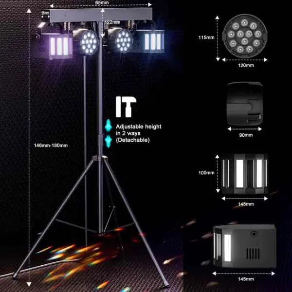 Seturi de iluminat Bon Audio ZQ01447 Black /  photo 6