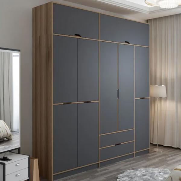 Dulap pentru haine Trendy Elina - 253 232 x 52 x 253 / LPAL / Walnut photo 3
