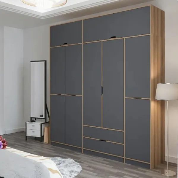 Dulap pentru haine Trendy Elina - 253 232 x 52 x 253 / LPAL / Walnut photo 4