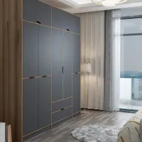 Dulap pentru haine Trendy Elina - 253 232 x 52 x 253 / LPAL / Walnut photo 5