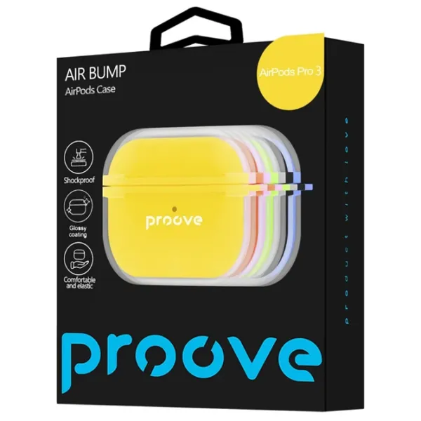 Husă pentru căști Apple AirPods Pro 3 (Air Bump) Proove / Silicon / Orange photo 2