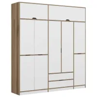 Гардероб Trendy Elina - 253 232 x 52см x 253 / LPAL / Oреховый