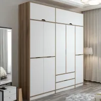 Dulap pentru haine Trendy Elina - 253 232 x 52 x 253 / LPAL / Walnut photo 3