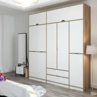 Dulap pentru haine Trendy Elina - 253 232 x 52 x 253 / LPAL / Walnut photo 4