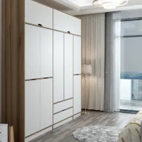 Dulap pentru haine Trendy Elina - 253 232 x 52 x 253 / LPAL / Walnut photo 5