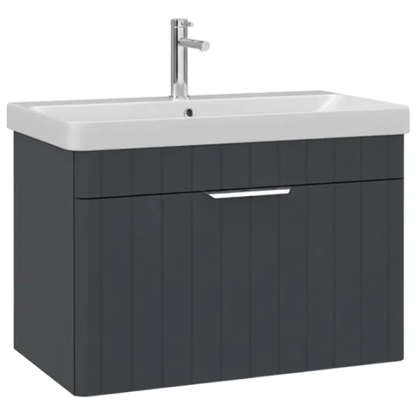 Dulap cu lavoar Orka Procida 80 Pe perete / MDF / Anthracite photo 1
