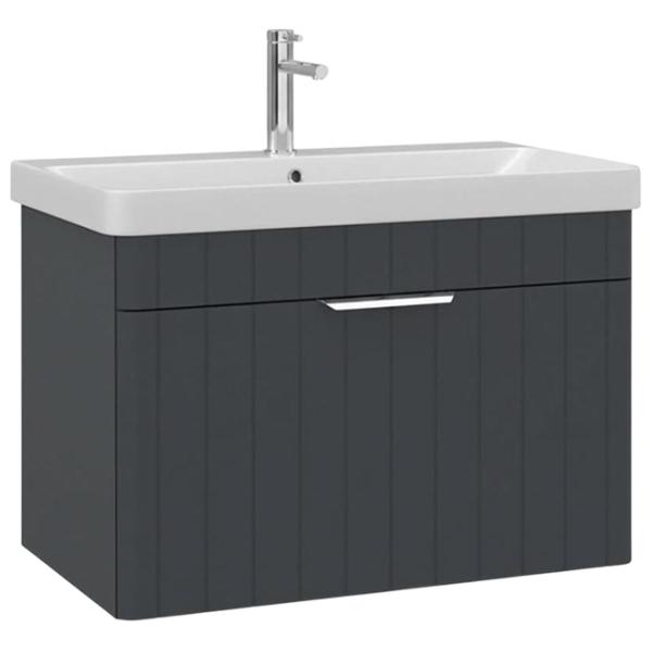 Dulap cu lavoar Orka Procida 80 Pe perete / MDF / Anthracite photo 1