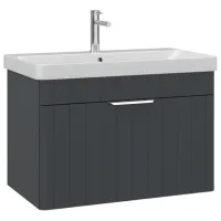 Dulap cu lavoar Orka Procida 80 Pe perete / MDF / Anthracite