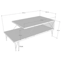 Măsuță de cafea Trendy Loara GTR000708 White photo 6