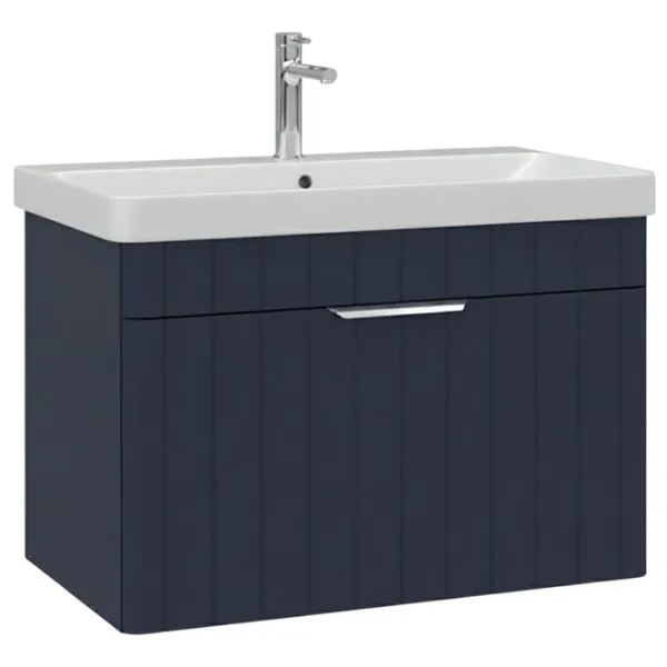 Dulap cu lavoar Orka Procida 80 Pe perete / MDF / Navy photo 1