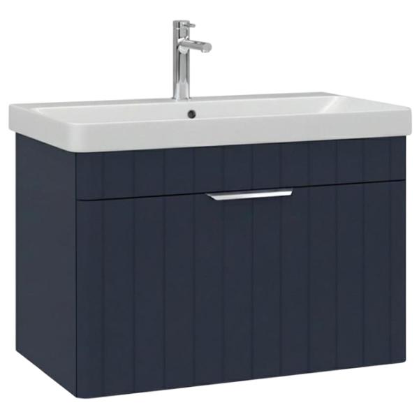 Dulap cu lavoar Orka Procida 80 Pe perete / MDF / Navy photo 1